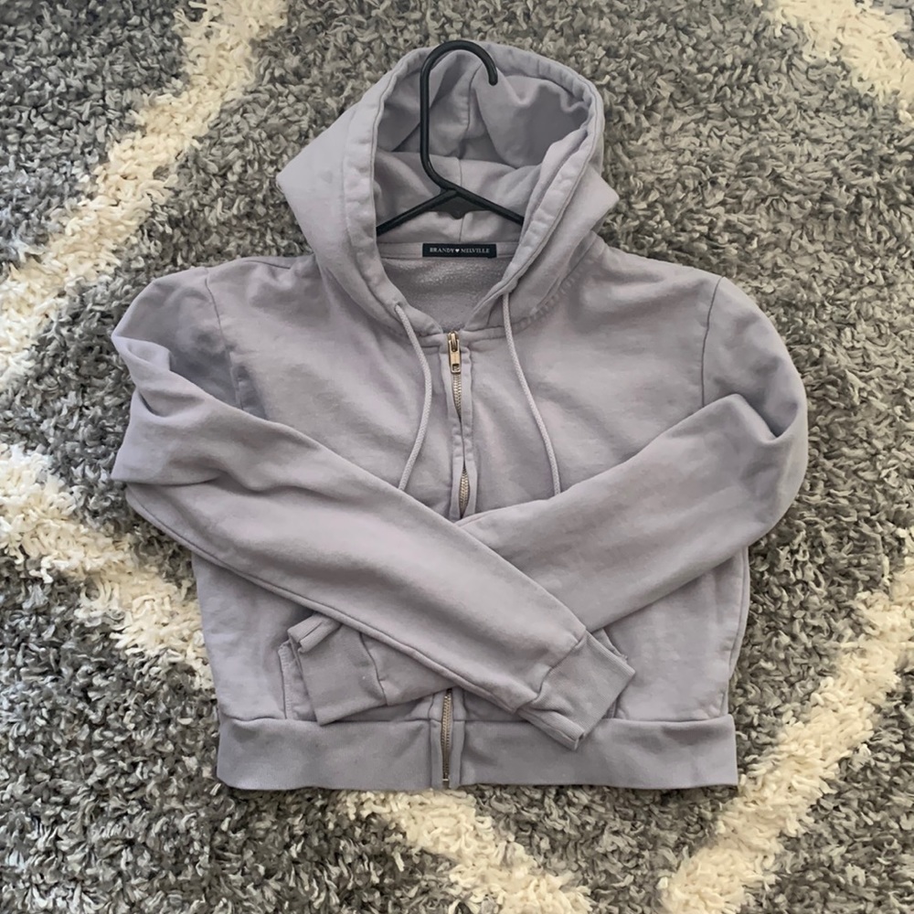 Brandy Melville John Galt Cropped Zipper Jacket